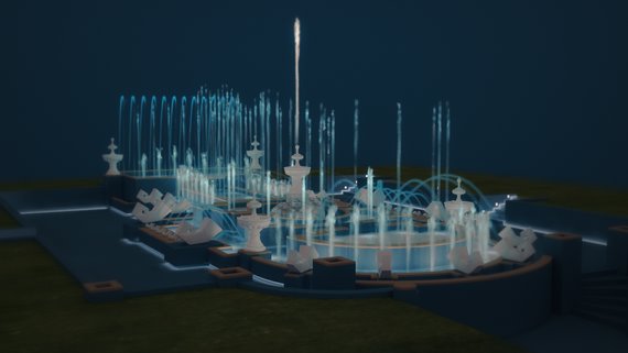 Кадр из 3d-анимации фонтана