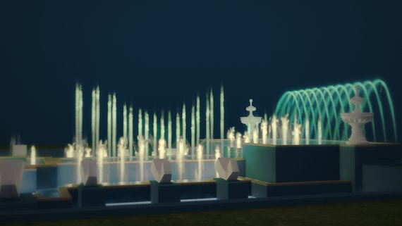 Кадр из 3d-анимации фонтана