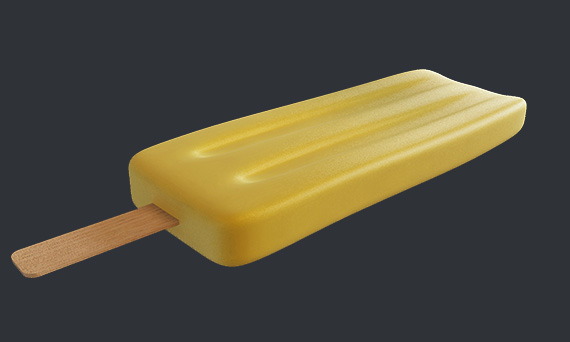Мороженое фруктовый лед - 3d-визуализация
